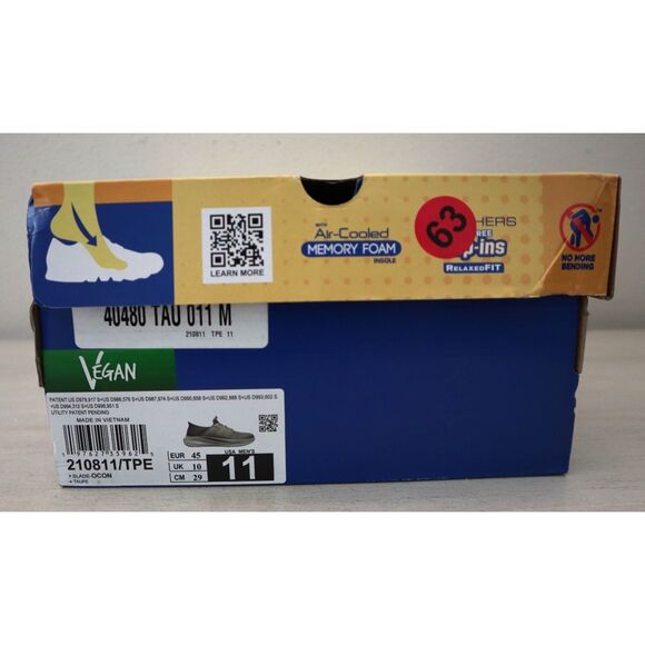 Skechers 210811 Men’s Sz 11M Taupe Slade-Ocon Relaxed Fit Slip-In Shoes - Picture 14 of 14